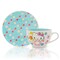 Sanrio Hello Kitty Floral Bone China Teacup and Saucer Set | Holds 7 Ounces